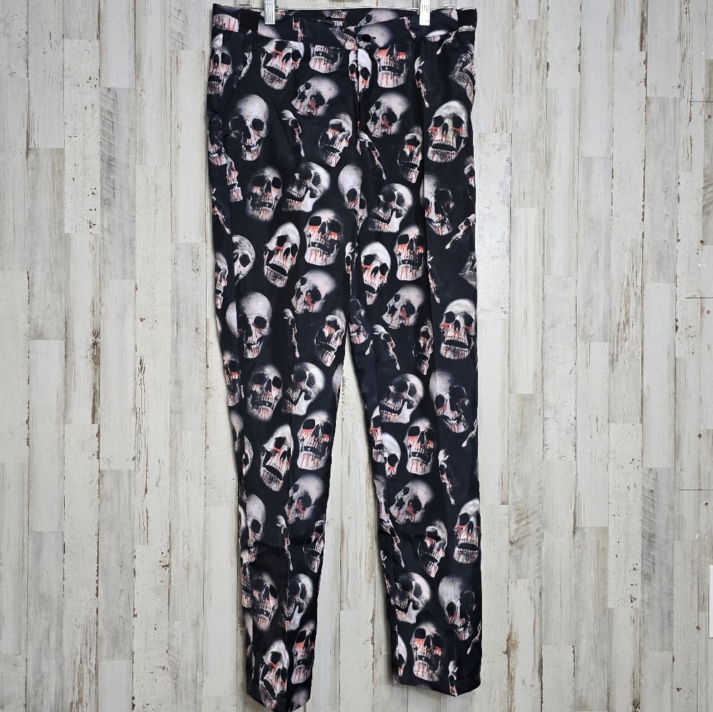 Suitmeister Halloween Goth Skelton Pants M L 34 36 Horror